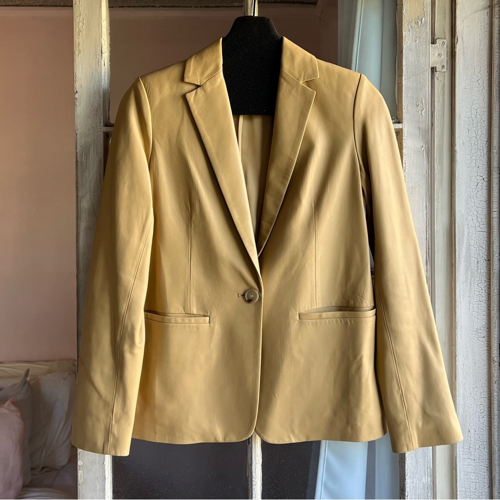 Vince Fitted Leather Jacket